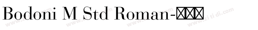 Bodoni M Std Roman字体转换